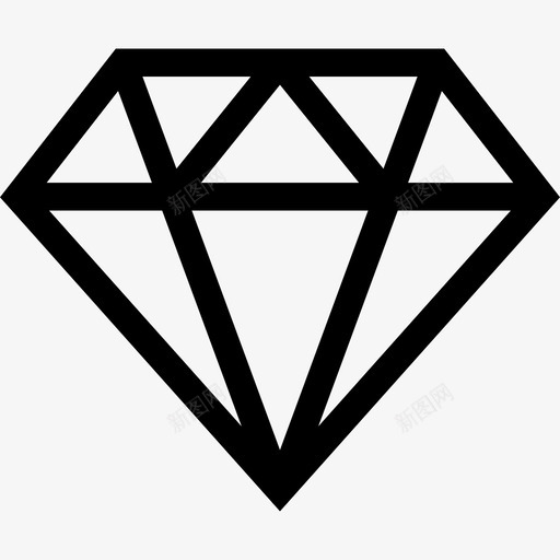 钻石商业金融图标svg_新图网 https://ixintu.com 商业 商业和货币 珠宝 财富 货币 金融 钻石