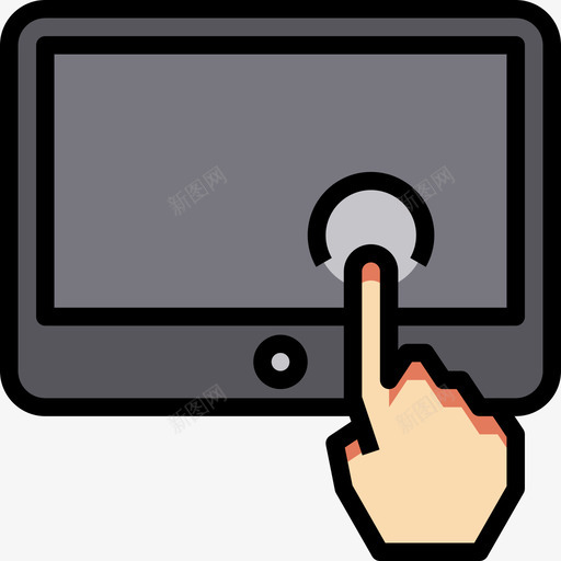 触摸屏云技术14线颜色图标svg_新图网 https://ixintu.com 云技术14 线颜色 触摸屏
