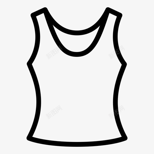 背心衣服时装图标svg_新图网 https://ixintu.com 时装 汗衫 背心 衣服