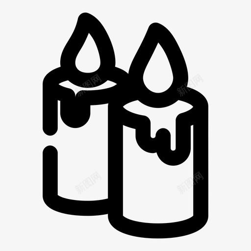 蜡烛装饰排灯节图标svg_新图网 https://ixintu.com 排灯节 火炬 火焰 蜡烛 装饰 随机2个间隙加粗