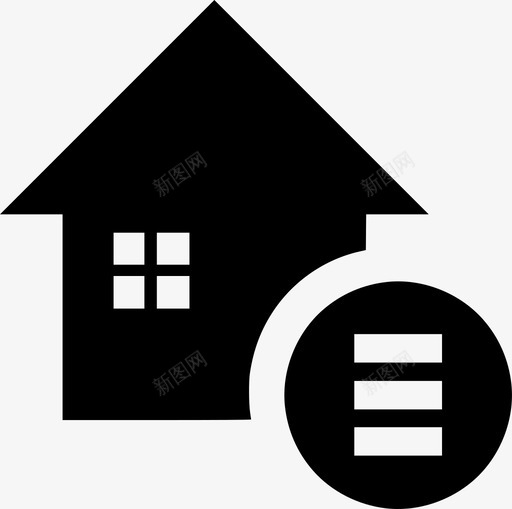 房子菜单建筑家图标svg_新图网 https://ixintu.com 家 建筑 房子 房子菜单 房子设置 用户界面