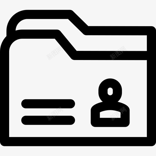 文件夹业务管理17线性图标svg_新图网 https://ixintu.com 业务管理17 文件夹 线性