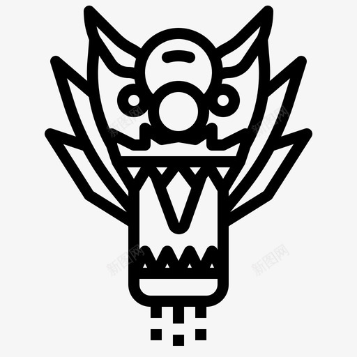 龙面具亚洲庆典图标svg_新图网 https://ixintu.com 中国 亚洲 庆典 文化 龙面具