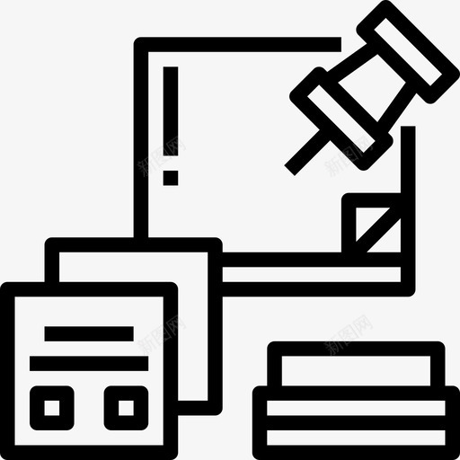 PostIt业务基础4线性图标svg_新图网 https://ixintu.com PostIt 业务基础4 线性