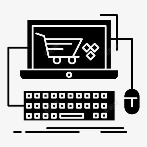 网上购物车游戏商店图标svg_新图网 https://ixintu.com 商店 游戏 游戏设计开发 网上购物车