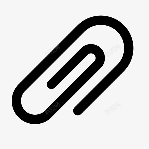 回形针附件电子邮件图标svg_新图网 https://ixintu.com 回形针 电子邮件 邮件字形 链接 附件