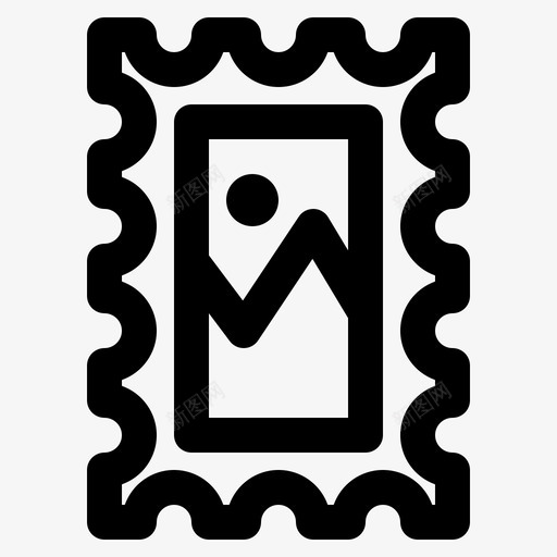 邮票标签邮件图标svg_新图网 https://ixintu.com 明信片 标签 装运 邮件 邮件提纲 邮票