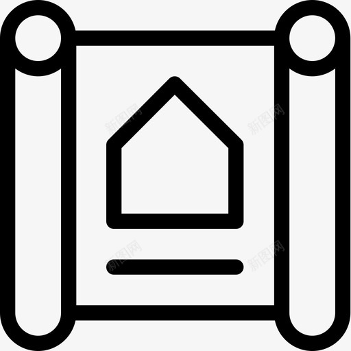 建筑平面图房地产108直线图标svg_新图网 https://ixintu.com 建筑平面图 房地产108 直线