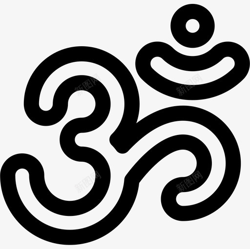 Om拨4线性图标svg_新图网 https://ixintu.com Om 拨4 线性