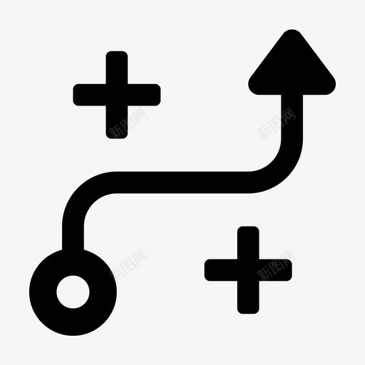 战略目标行动图标svg_新图网 https://ixintu.com 战术 战略 目标 行动 计划 飞人图标营销字形