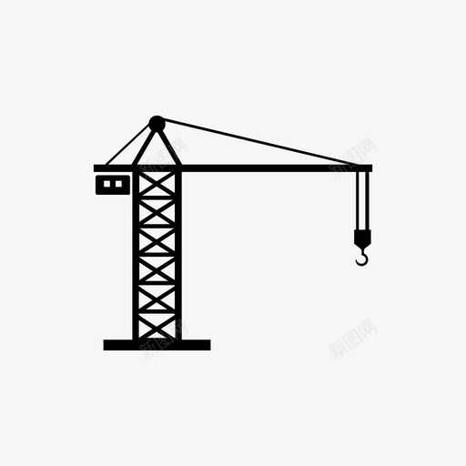起重机货物建筑图标svg_新图网 https://ixintu.com 工业 工程 建筑 物流 设备 货物 起重机