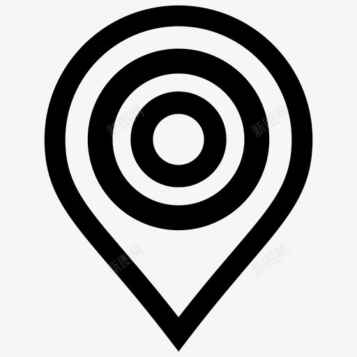 地图指针地理标签定位销图标svg_新图网 https://ixintu.com 位置标签 地图指针 地图指针符号包 地图标记 地理标签 定位销