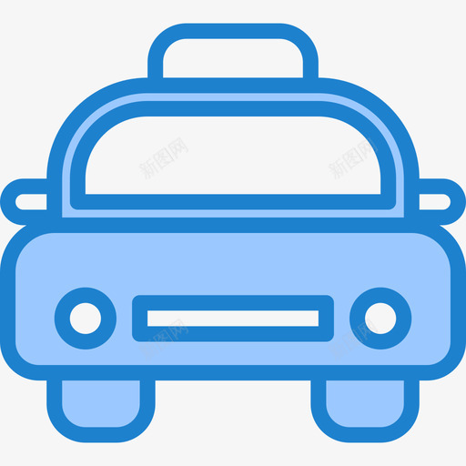 出租车旅行182蓝色图标svg_新图网 https://ixintu.com 出租车 旅行182 蓝色