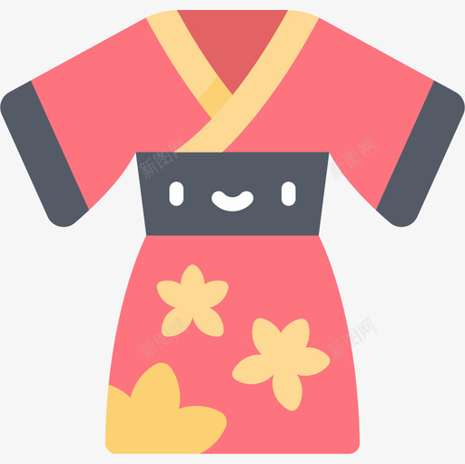和服85号衣服平底鞋图标svg_新图网 https://ixintu.com 85号衣服 和服 平底鞋