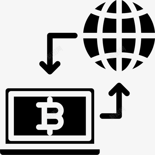 网络比特币68填充图标svg_新图网 https://ixintu.com 填充 比特币68 网络
