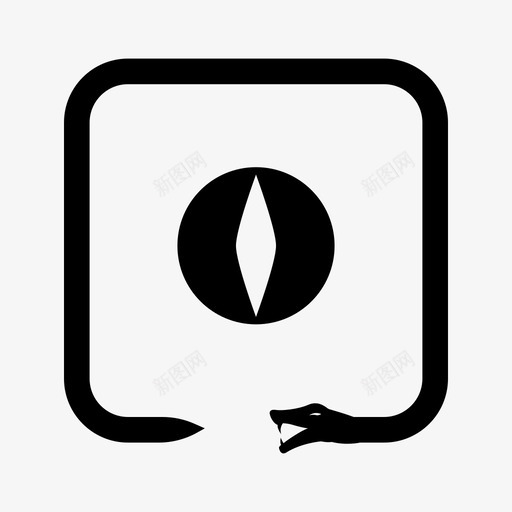 蛇方框眼图标svg_新图网 https://ixintu.com 框 眼 蛇 蛇方 蛇样式图标