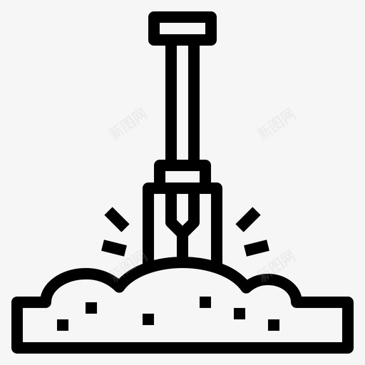 铲挖锄图标svg_新图网 https://ixintu.com 建筑 挖 铲 锄