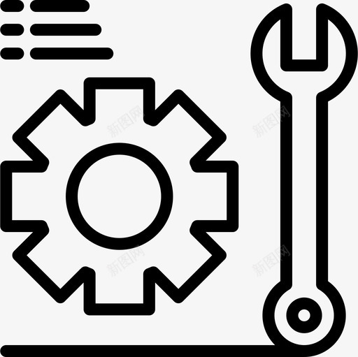 工具4档线性图标svg_新图网 https://ixintu.com 4档 工具 线性