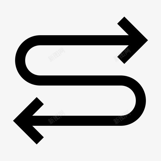蛇箭头方向图标svg_新图网 https://ixintu.com 方向 箭头 箭头2 蛇 转弯