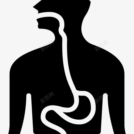食道医用108填充图标svg_新图网 https://ixintu.com 医用108 填充 食道