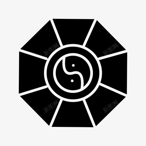 镜子中国风水图标svg_新图网 https://ixintu.com 中国 中国新年 新年 镜子 风水