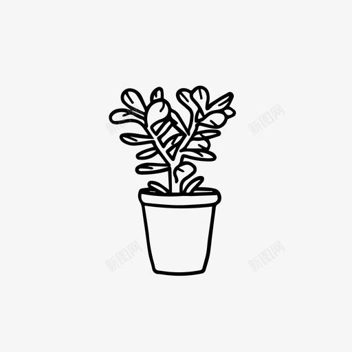 玉植物室内植物盆栽植物图标svg_新图网 https://ixintu.com 室内植物 室内植物收藏 树木 玉植物 盆栽植物