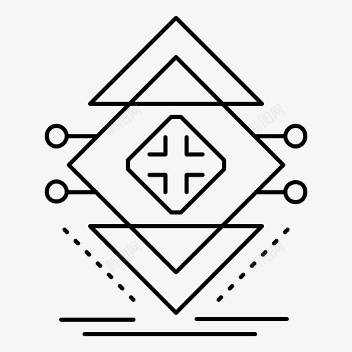 计算数据基础设施科学图标svg_新图网 https://ixintu.com 基础设施 硬件工程和互联网 科学 计算数据