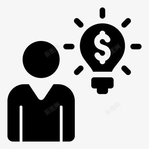 商业灯泡金融图标svg_新图网 https://ixintu.com 商业 商业2 战略 灯泡 理念 金融