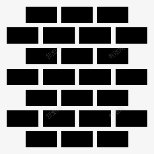 砖块建筑瓷砖图标svg_新图网 https://ixintu.com 墙 建筑 正在施工的glyphs图标 瓷砖 砖块