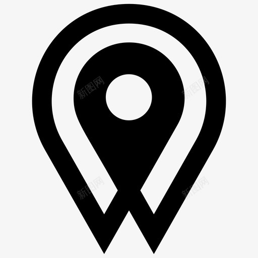 地图导航定位销位置标记图标svg_新图网 https://ixintu.com 位置标记 地图导航 地图指针 地图指针符号包 地图标记 定位销