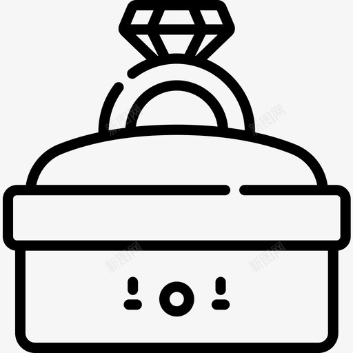 戒指约会夜13直线型图标svg_新图网 https://ixintu.com 戒指 直线型 约会夜13