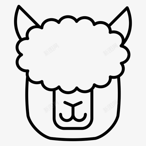羊驼动物可爱图标svg_新图网 https://ixintu.com 动物 可爱 立方体动物 羊驼 野生动物