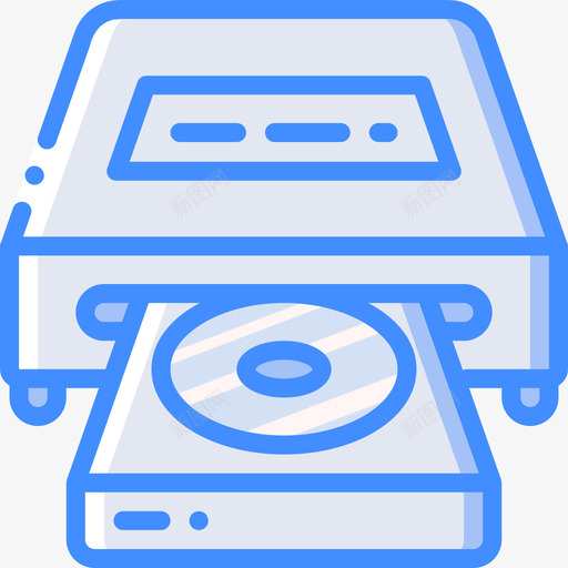 Cd播放器pc组件4蓝色图标svg_新图网 https://ixintu.com Cd播放器 pc组件4 蓝色