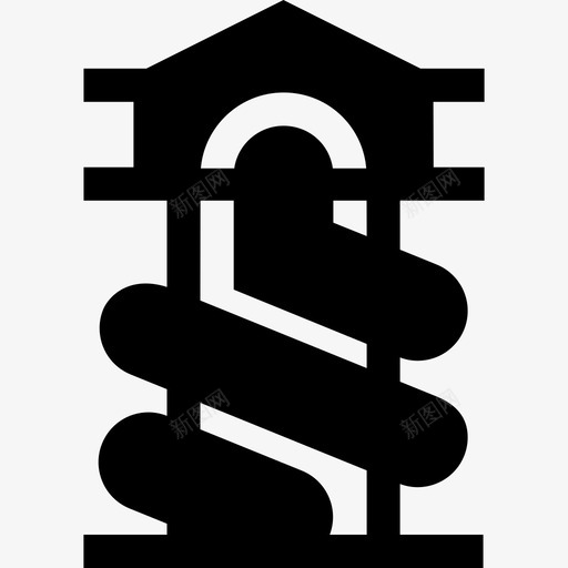 滑梯水上乐园5已填充图标svg_新图网 https://ixintu.com 已填充 水上乐园5 滑梯