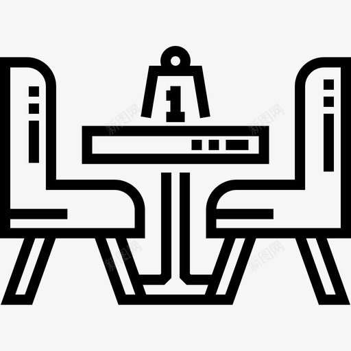 17号咖啡厅直列桌图标svg_新图网 https://ixintu.com 17号咖啡厅直列桌