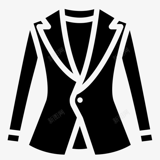 小西装衣服时装图标svg_新图网 https://ixintu.com 外套 小西装 时装 衣服