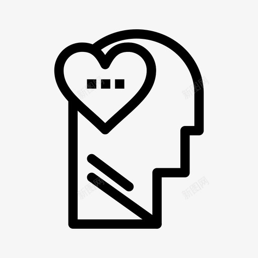 情头爱图标svg_新图网 https://ixintu.com 头 心 心过程与人的特征 情 爱