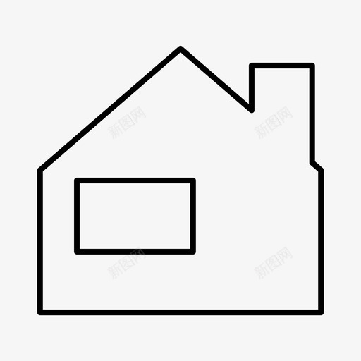 家公司房子图标svg_新图网 https://ixintu.com 公司 别墅 家 房子 村庄 象征一切的瘦风格