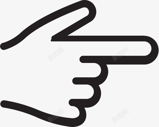 手势-向右_4svg_新图网 https://ixintu.com 手势-向右_4