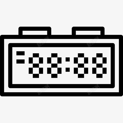 钟电子装置7线性图标svg_新图网 https://ixintu.com 电子装置7 线性 钟