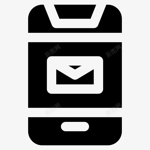 智能手机通信电子邮件图标svg_新图网 https://ixintu.com 智能手机 消息 电子邮件 通信 邮件字形