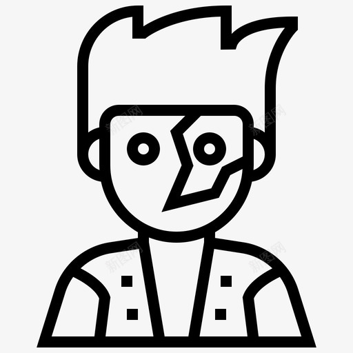 摇滚化妆表演者图标svg_新图网 https://ixintu.com 化妆 摇滚 摇滚乐 朋克 表演者 风格