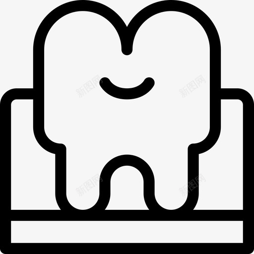 牙齿牙医21线形图标svg_新图网 https://ixintu.com 牙医21 牙齿 线形