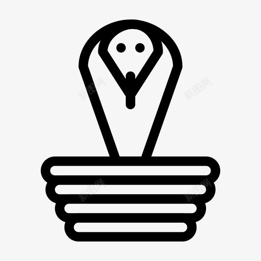 蛇动物眼镜蛇图标svg_新图网 https://ixintu.com 动物 印度 国王 眼镜蛇 蛇