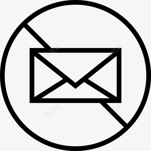 禁止电子邮件阻止电子邮件拒绝图标svg_新图网 https://ixintu.com 拒绝 电子邮件行 禁止电子邮件 阻止电子邮件