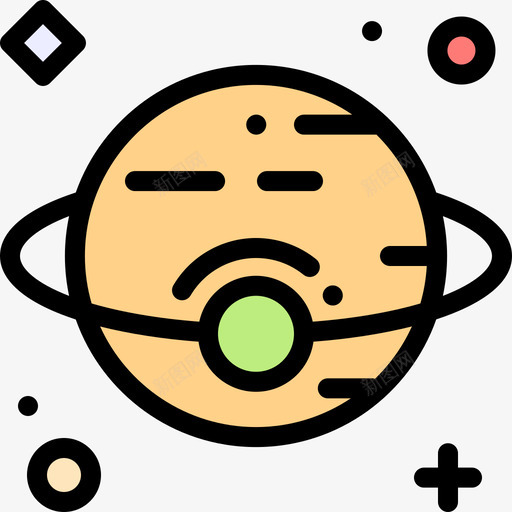 金星空间75线颜色图标svg_新图网 https://ixintu.com 空间75 线颜色 金星