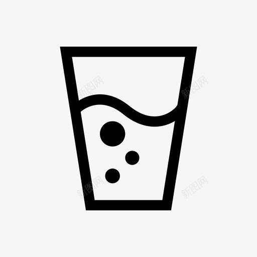 喝水食物玻璃图标svg_新图网 https://ixintu.com 健康 喝水 玻璃 食物