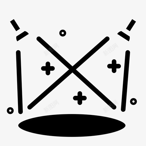 光束照明灯光图标svg_新图网 https://ixintu.com 光束 派对实体 灯光 照明 聚光灯 舞台