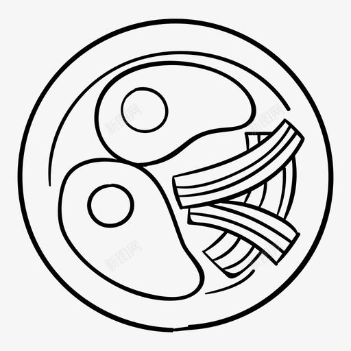 鸡蛋早餐鸡肉图标svg_新图网 https://ixintu.com 早餐 油炸 温热 鸡肉 鸡蛋