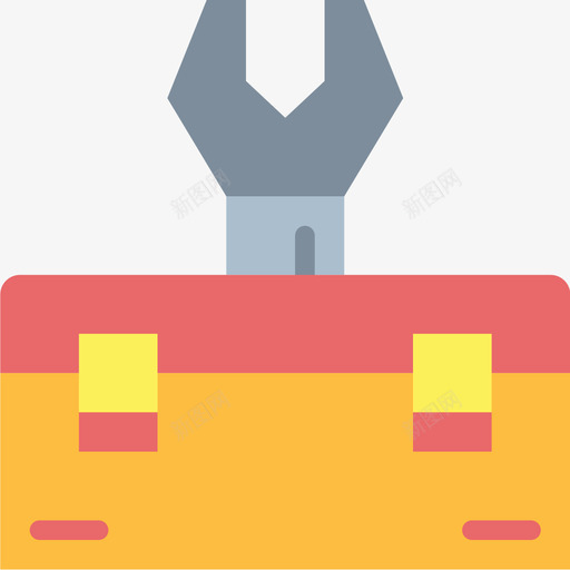 工具箱施工工具14扁平图标svg_新图网 https://ixintu.com 工具箱 扁平 施工工具14